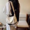 Solid Color Large Capacity Tote Bag Women's Shoulder Bag Commuter Lightweight Crossbody Bag