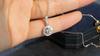 6.5mm 925 Sterling Silver Moissanite Pendant Necklace Ideal Gift For Proposal Engagement Anniversary