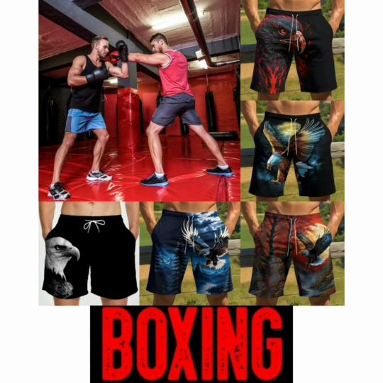 Eagle Falcon Hawk Boxing Shorts 3D Print Fighting Training Unisex Men Women Quick Dry Fitness Gym Sport Workout Casual Streetwear