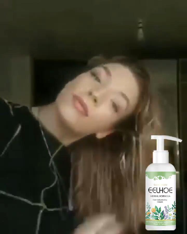 EELHOE Bouncy Volume Conditioning Cream Anti-Frizz Curly Hair Volume Natural Volume Styling Hair Care Elasticizer