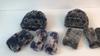 Knitted Real Rex Rabbit Fur Hat Scarf and Gloves Sets for Women, Natural Warm Cap, Scarves, Mittens, New, Winter, 3 Pcs