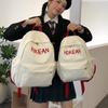 Senior High School Large Capacity Schoolbag Women's Letter Backpack