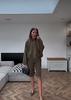 Women's Spring Autumn Faux Suede Velvet Stand Collar Zipper Button Flight Jacket Coat