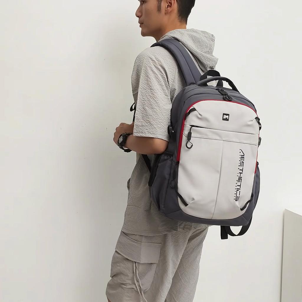 Men's Large Capacity Backpack Junior High School Student Schoolbag Camouflage Print Computer Backpack