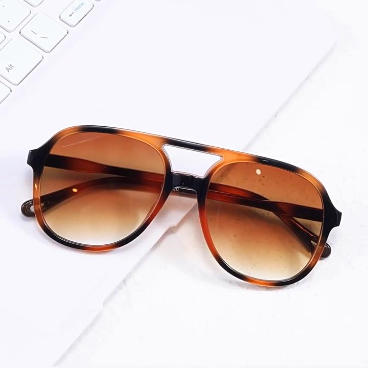 Unisex Fashionable Double Beam Sunglasses Outdoor Sports Fishing Driving Sun Shade Sun Glasses Large Frame Ellipse Goggle