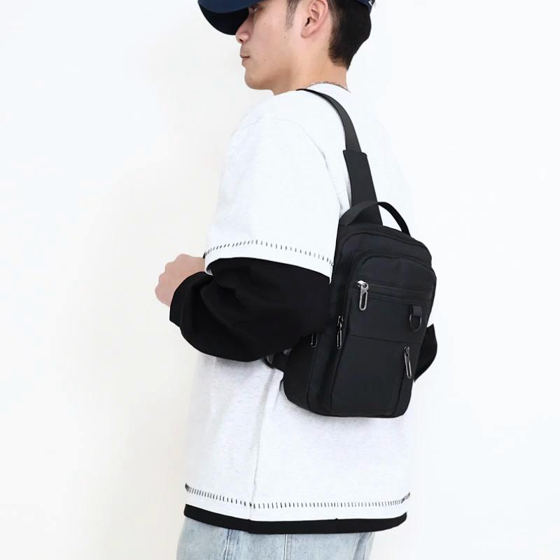 Men's Chest Bag Nylon Bag Large Capacity Shoulder Crossbody Bag