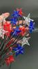 Red White Blue Solar Star Stake Lights Outdoor Waterproof LED Lawn Lamp for Yard Garden Patio Path Home Decorative Lighting