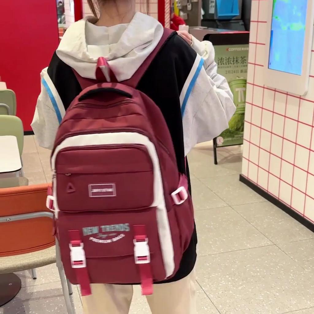 Large Capacity Student Schoolbag Lightweight Waterproof Women's Backpack Class Commuter Backpack