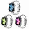 Rhinestone Piano Link Metal Watch Band, Luxury Strap for Apple Watch Series 1-11 38/40/41/42/44/45/46/49mm, Women Replacement Wristband