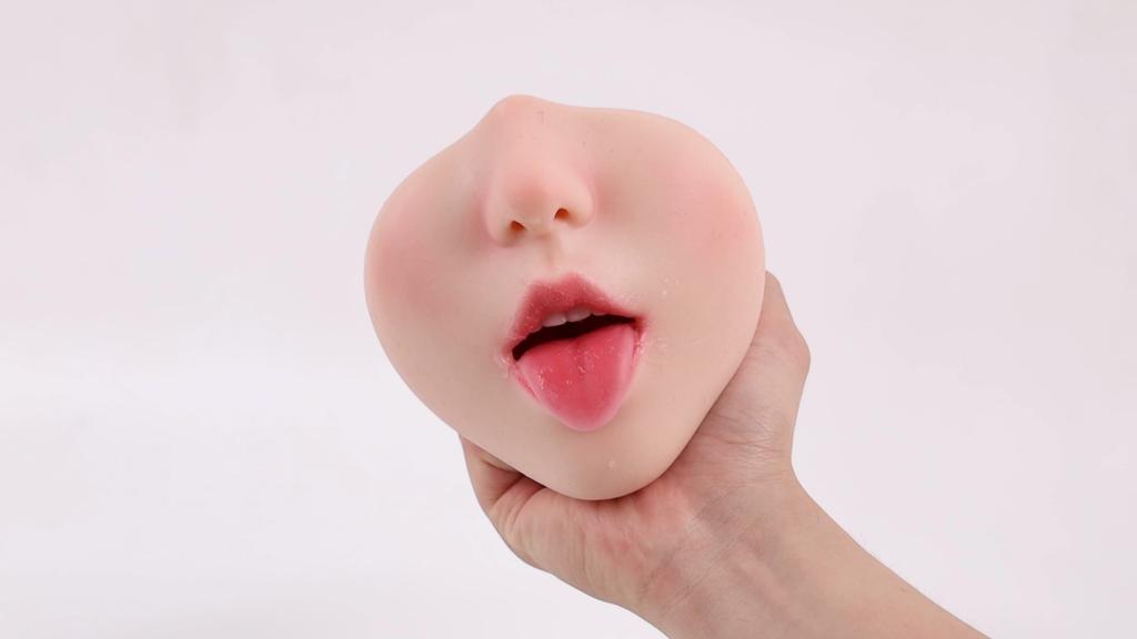 Men's Sex Doll Oral Sex With Teeth With Tongue TPE Soft Skin Masturbation Cup Adult Erotic Sex Toy