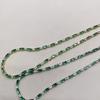 Green square necklace, retro and sweet