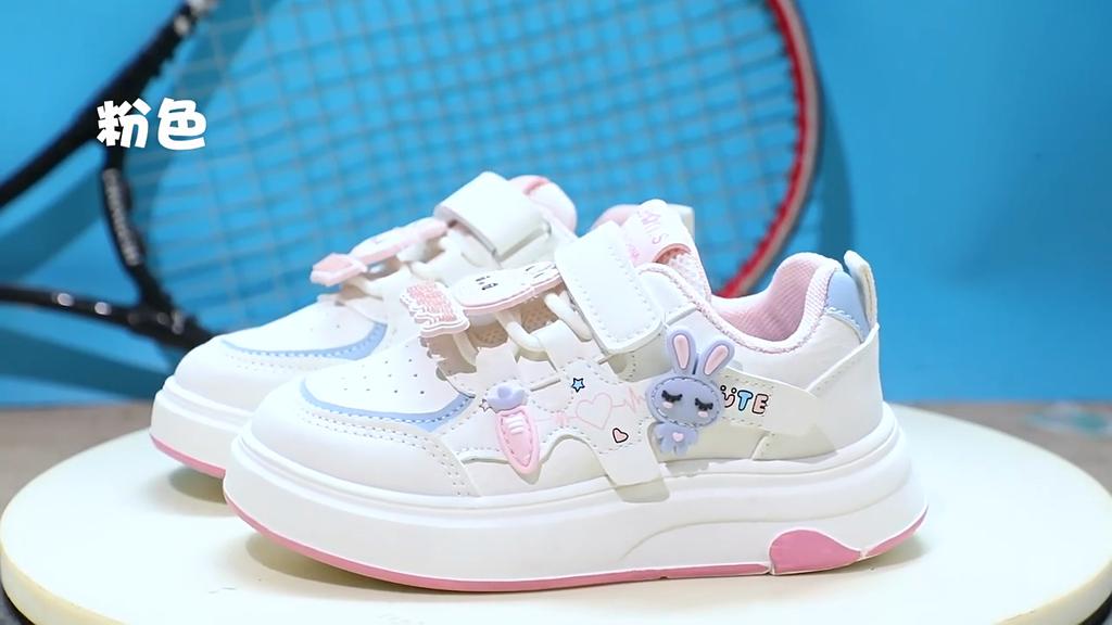 Girls' Velcro Cartoon Casual Shoes Student Sports Shoes Boys' Non-slip Shoes