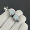 Natural Amazonite Gemstone Silver Pendant in 925 Sterling Silver - Handmade Pear Design, Everyday Wear Jewelry Birthday Gift