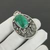 Emerald Pendant, 925 Sterling Silver Handmade Jewelry, Emerald Silver Pendant, Party Wear Jewelry For Women's, Pendant Christmas Gift