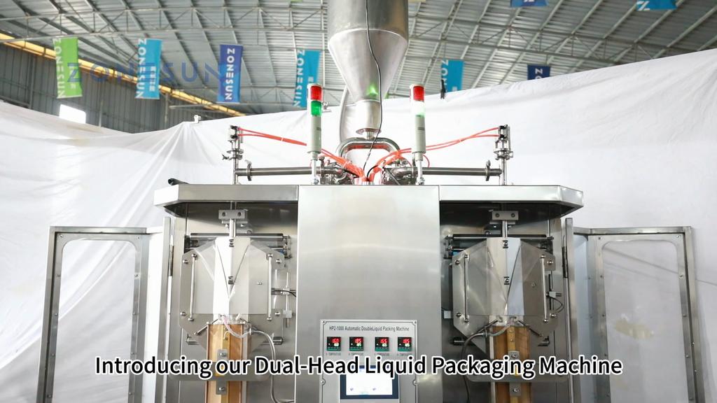 ZONESUN ZS-GJH2 Zweikanal-Flüssigkeitsbeutel Beutelmilch Wasserbeutel Automatische Verpackungsmaschine