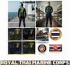 Royal Thai Marine Corps Logo Badge Camouflage T-Shirt Long Sleeve Shirt Undershirt Turtleneck Royal Thai Navy Flag Quick Dry Soldier Military Unisex