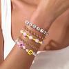 Boho Blumen Perlenarmbänder Set Mit Kunstperlen Und Buchstaben Anhängern Für Reise Geschenk