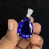 Blue Topaz Pendant 63.25 ct Pear Cut 925 Sterling Silver Jewelry Gemstone Jewelry Gift