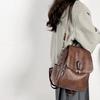Vintage Backpack Women's PU Backpack Large Capacity Multifunctional Shoulder Bag
