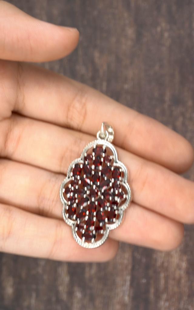 Red Garnet Gemstone Pendant for Her 925 Sterling Silver Zivori Jewelry
