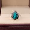 Blue Apatite Gemstone 925 Sterling Silver Jewelry Handmade March Birthstone Ring RR-57-1