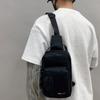 Multi-Layer Men's Chest Bag Handbag Solid Color Shoulder Bag