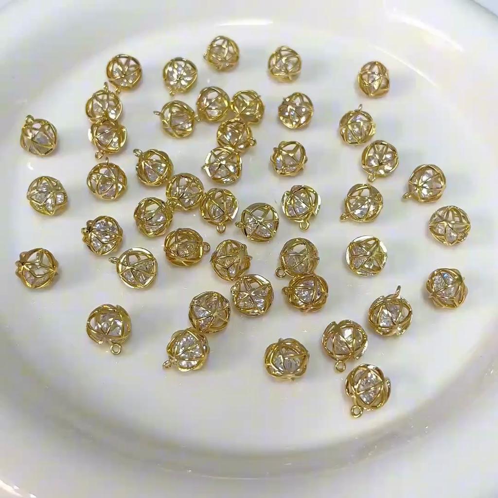 Copper Embossed Melon Seed Buckle For DIY Jewelry Making Craft Accessories