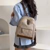 Women's Large Capacity Backpack Outdoor Travel Bag Color Block Lightweight Backpack