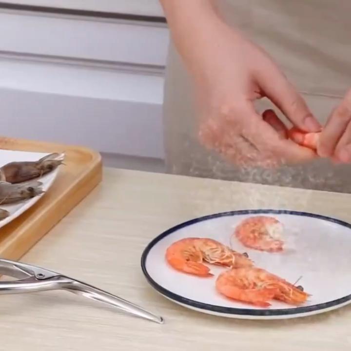 Stainless Steel Shrimp Deveiner Tool - Ergonomic Herringbone Design for Easy Shell Removal, Kitchen Gadget for Seafood Prep
