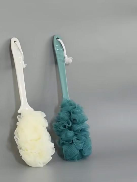 Long Handle Bath Body Back Shower Brush With Soft Loofah For Exfoliating Skin Clarity And Health