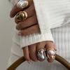 Baroque Special-Shaped Pearl Ring - Retro Irregular Alloy Design