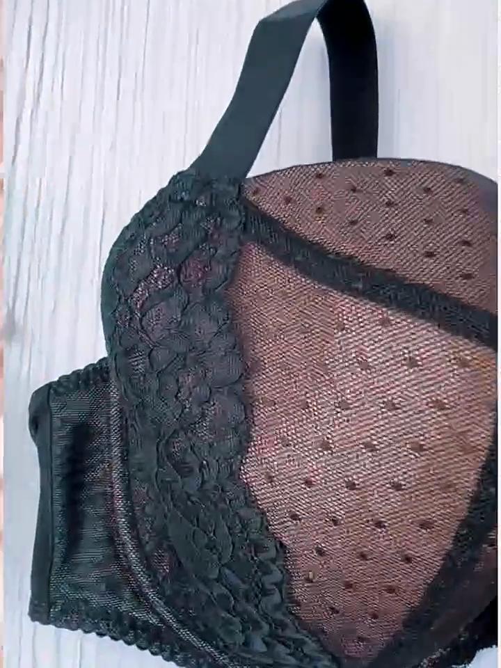 European and American Large Size Thin Molded Cup with Underwire Bra To Accommodate Large Breasts Women's Bra