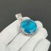 Blue Topaz Pendant, 925 Sterling Silver Handmade Jewelry, Blue Topaz Silver Pendant, Party Wear Jewelry For Women's, Pendant Valentine's Day Gift