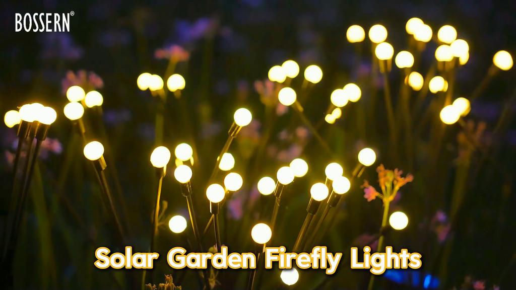 Solar Firefly Lights Outdoor, 2 Lighting Modes Wind Sway Twinkle Solar Garden Lamp IP65 Waterproof Decor Light for Yard Patio Path Lawn
