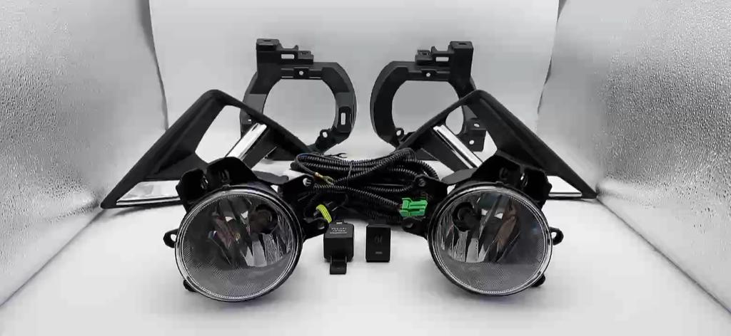 1 Set  Fog Lights Headlight for Toyota Prado FJ150 LC150 2018 2019 2020  Fog Lamp Cover Grill Bezel Front Bumper Fog Light