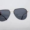 New Retro Metal Half Frame Pilot Sunglasses Fashion Women Men Square Frame Sun Glasses Outdoor Classic UV 400 Eyewear Shades