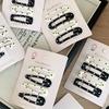 Yousheng 4Pcs Girl Hairpins Metal Base Dot Print Rectangle Star Heart Shape Hair Pins Small Size Fixation Invisible Hair Clips Hair