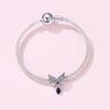 WOSTU Hot Sale Real 925 Sterling Silver Angel Wings Feather Pendant Charm Fit Women Bracelet