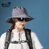 Outdoor Sunshade Hat Spring Summer Mountaineering Breathable Hat Women's Big Brim Ponytail Panama Cap Fisherman Hat