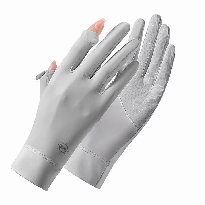 Women’s Ice Silk UV Protection Gloves, Breathable Thin Summer Gloves, Touchscreen Anti-Slip Gloves for Cycling Driving Outdoor Sports