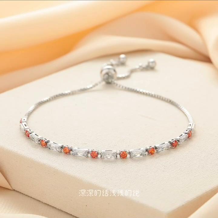 Mihmily brand-Moissanite diamond bracelet, niche high-end, adjustable