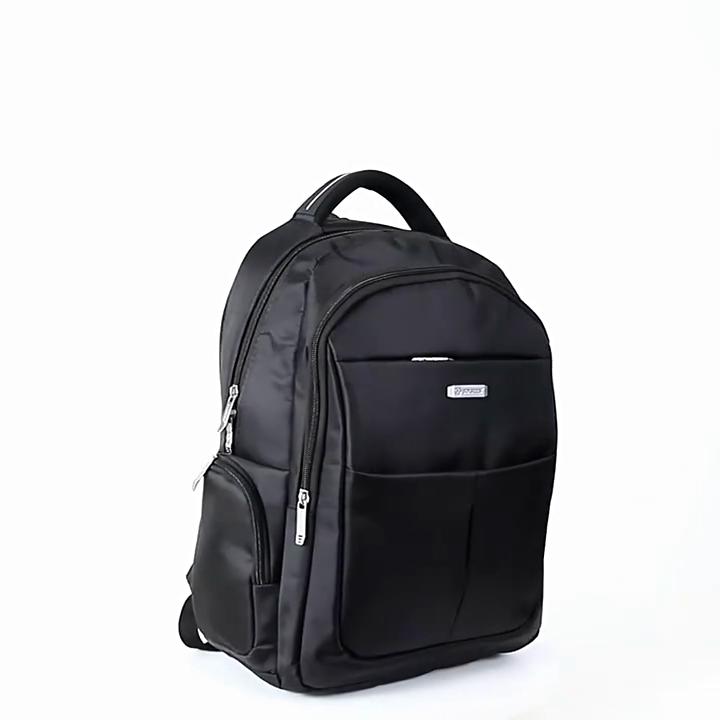 Men's Fashion Double Shoulder Bag Multifunctional Waterproof Laptop Backpack Business Shoulders Bag Black Outdoor Travel Bag
