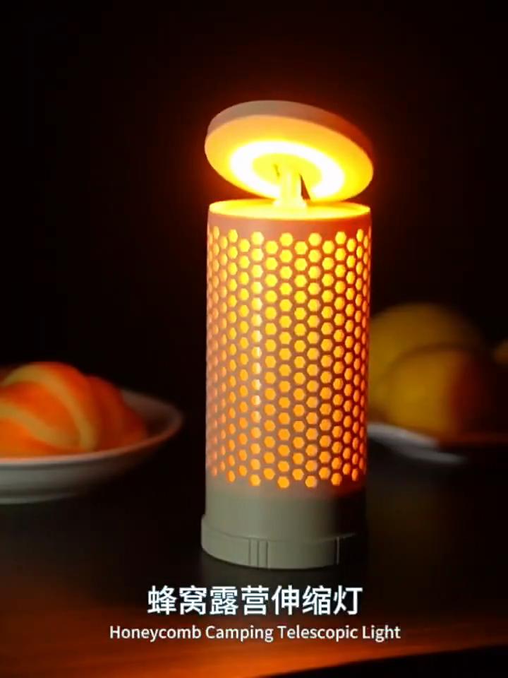 Portable LED Camping Light USB Rechargeable Lamp Dual Color 4 Mode Ambient Fill Light Outdoor Hanging Camping Lantern Tent Lamp