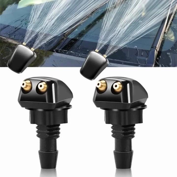Car Windshield Wiper Washer Spray Nozzle Fits Most Car Models Car Dual Holes Windshield Washer Nozzle Wiper Water Spray Jet