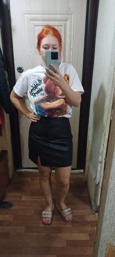 Gonna In Pelle Donna Sexy - Minigonna Vita Alta In Ecopelle, Nero, Aderente Con Spacco Frontale - Foto 5