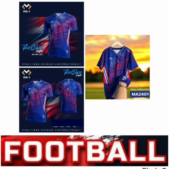 THAILAND National Sport Football Soccer Vintage Shirt Training JERSEY CHEER Print Quick Dry Short Sleeve Uniform Thailand Flag