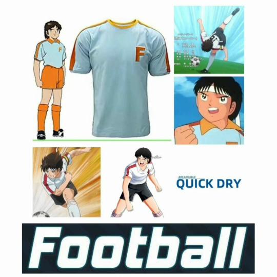 Kapitán Tsubasa Matsuyama Cosplay Fotbalové tričko Jersey Japonsko Kreslený animovaný tisk Rychleschnoucí Vintage krátký rukáv Uniform Sport