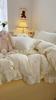 Small Fresh Pure Cotton Four-piece Set Lace Korean Version Princess Style Washed Cotton Bed Skirt Quilt Cover Cream Style Bedding