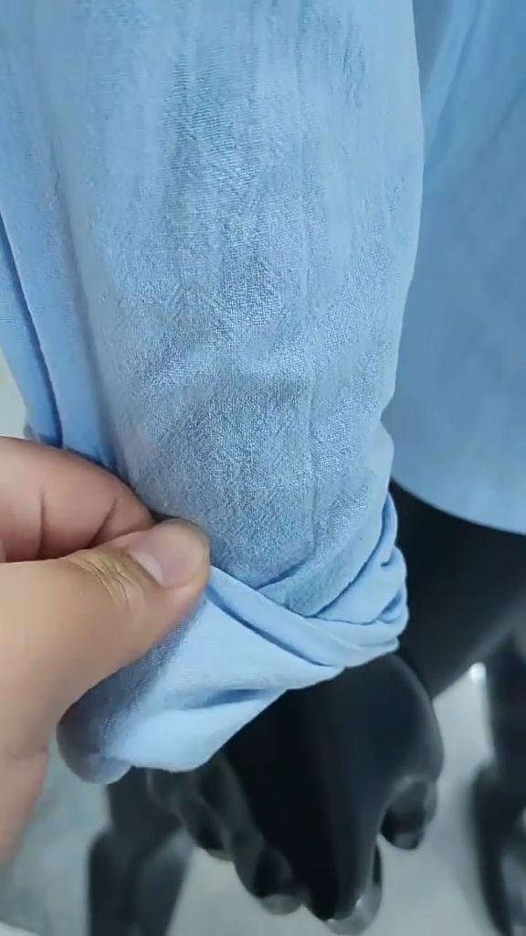 Soft and Comfortable Men's Collar Pocket Solid Color Button Up Cardigan Long Sleeved Linen Top Suitable for Daily Leisure