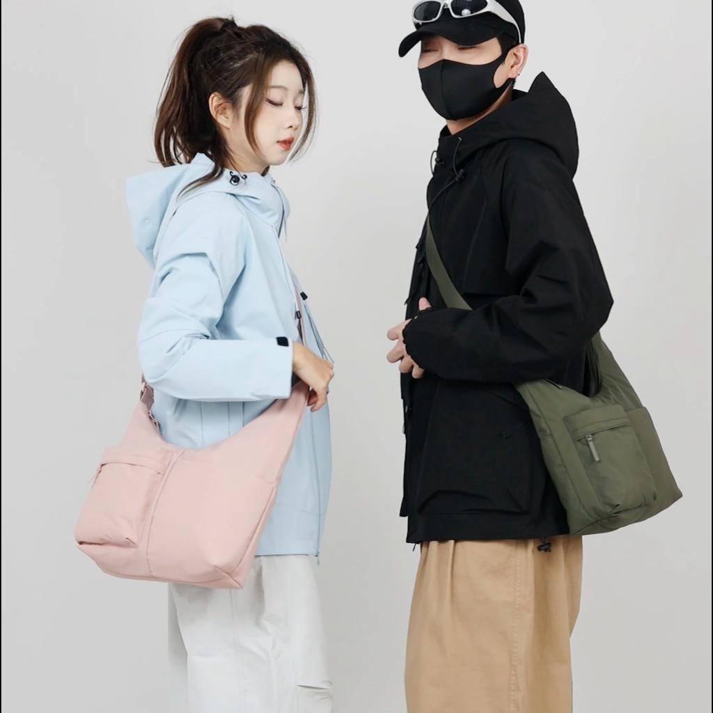 Multi-Pocket Sports Crossbody Bag Large Capacity Student Class Commuter Shoulder Bag